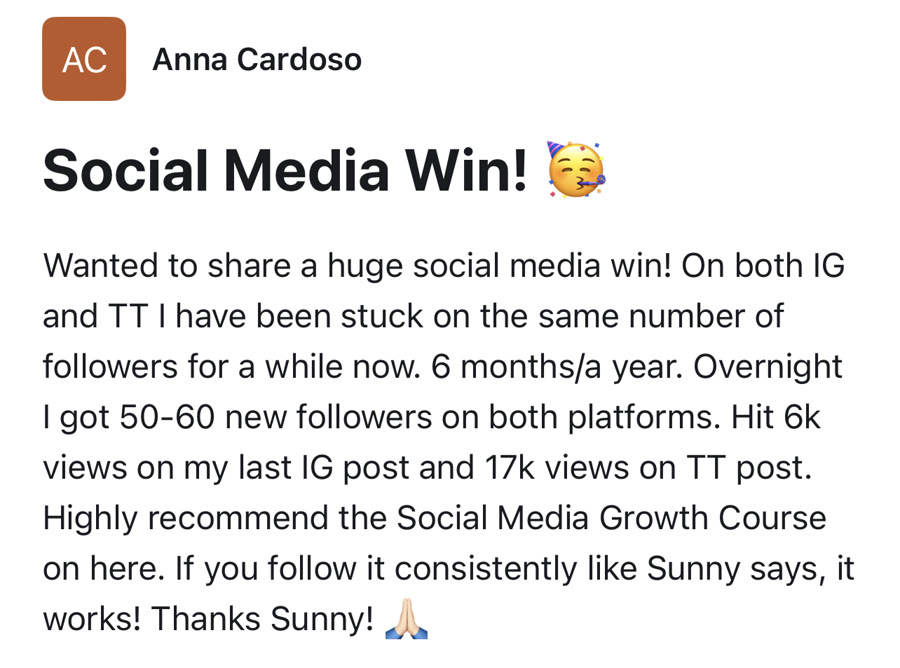 Anna Cardoso: 17K TikTok views overnight