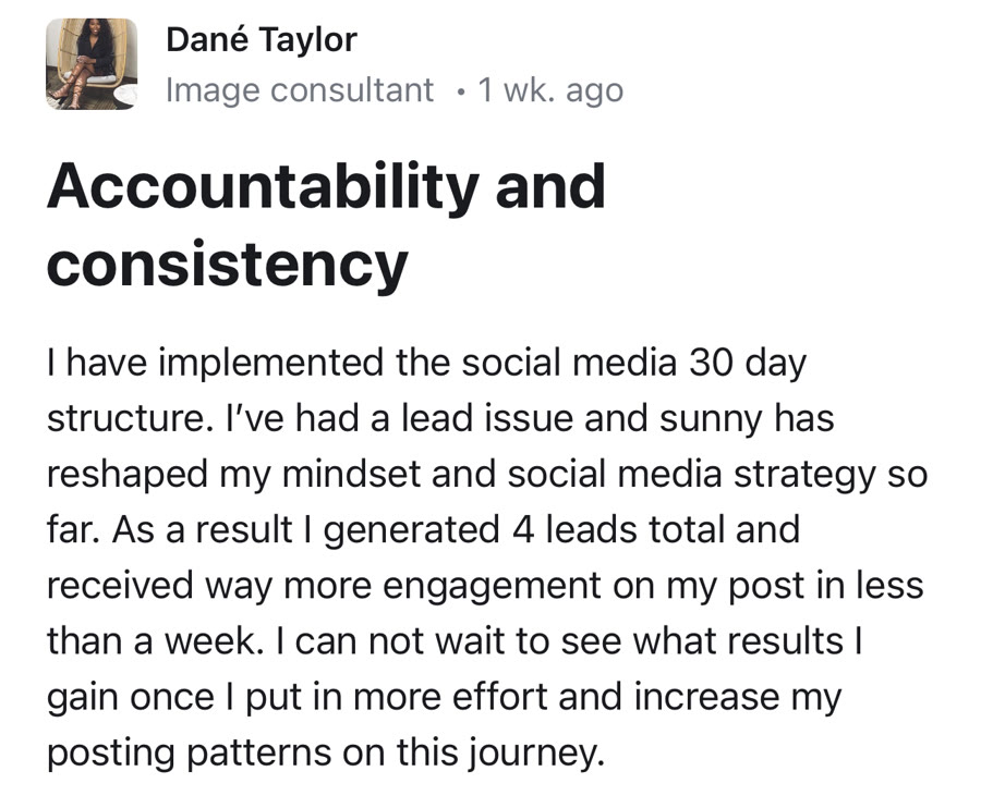 Dané Taylor: 4 leads In under a week
