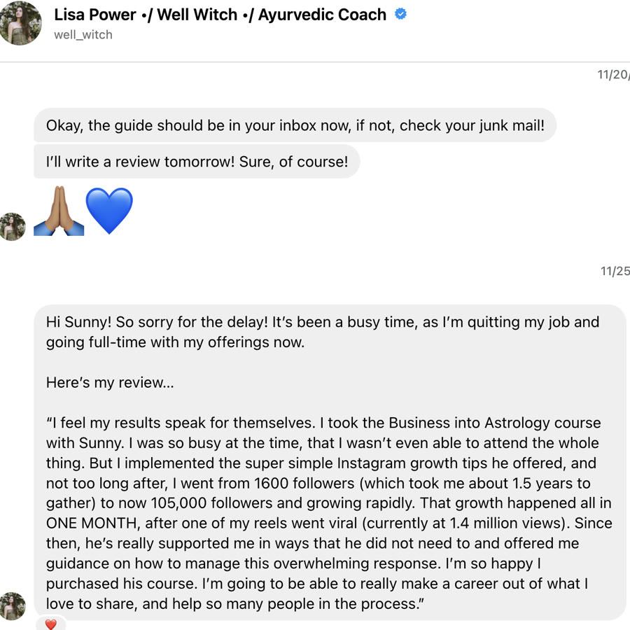 Lisa Power: 105K Followers in one month, from 1,600