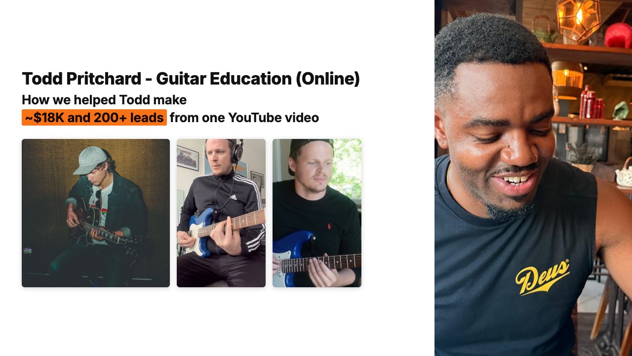 Todd Pritchard: $35K And 200+ Leads, $18K Of It From One YouTube Video